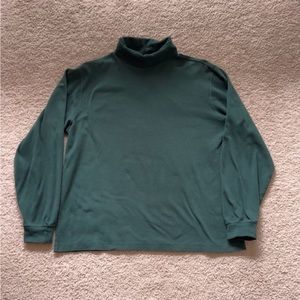 Dark Green Lands’ End Turtle Neck Long Sleeve